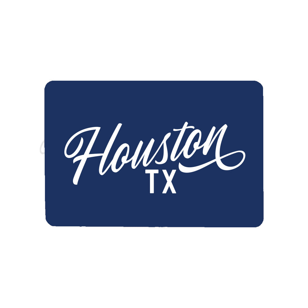 Houston Texas Script Aluminum Magnet