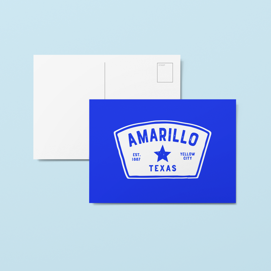 Amarillo Texas Postcard - Badge