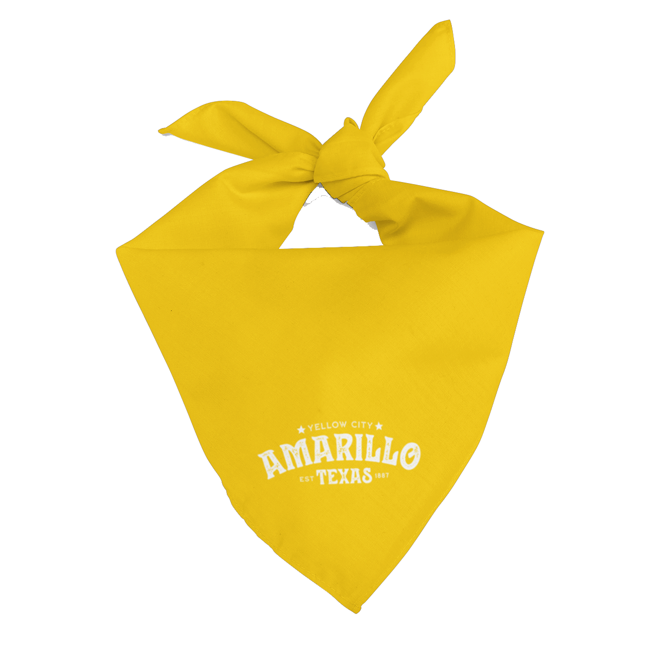 Amarillo Texas Bandana - Yellow City