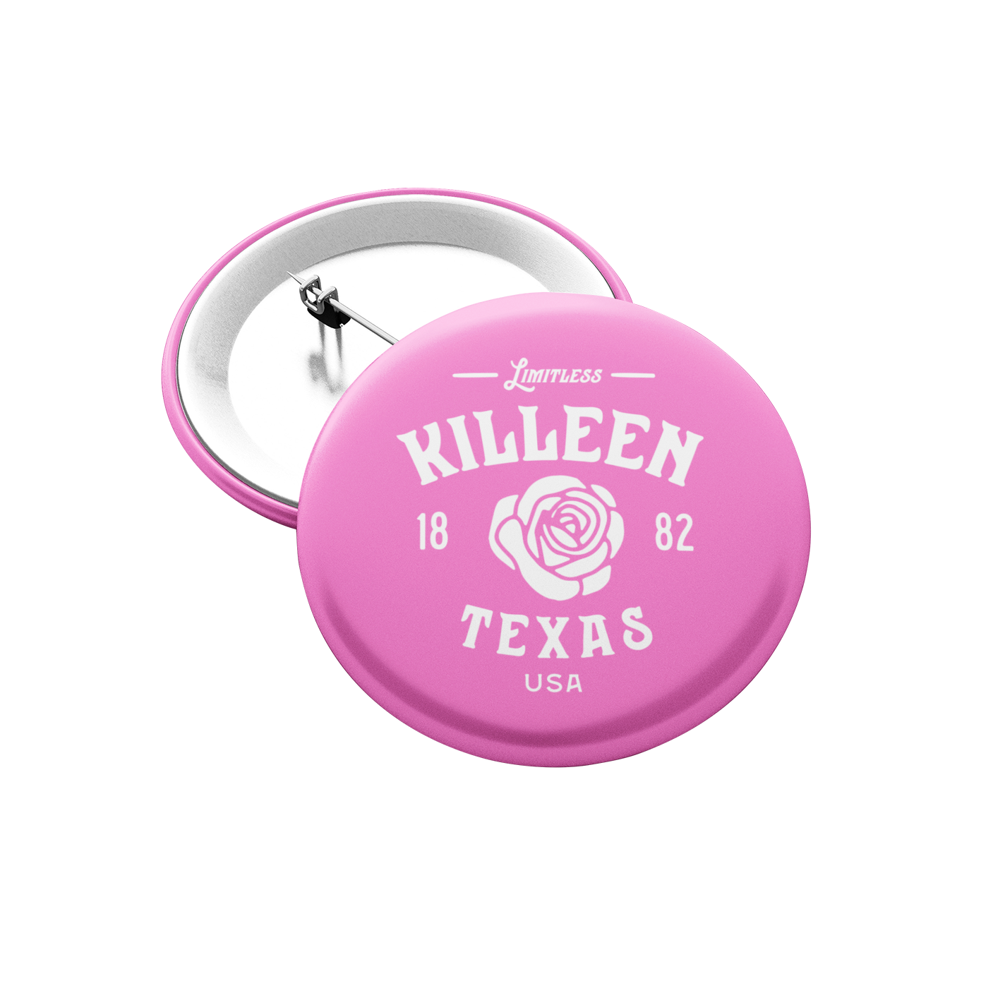 Killeen Texas Button - Rose