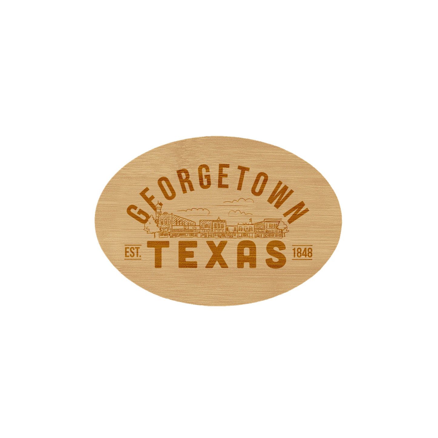 Georgetown Texas Wooden Magnet