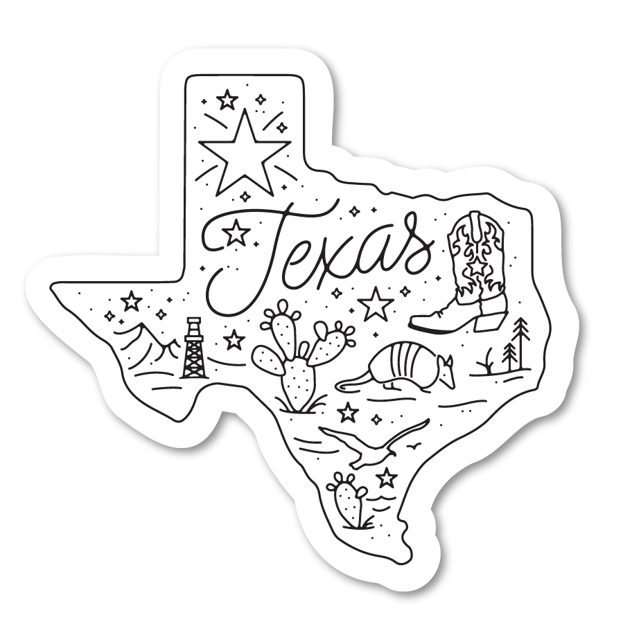 Around Texas Decal
