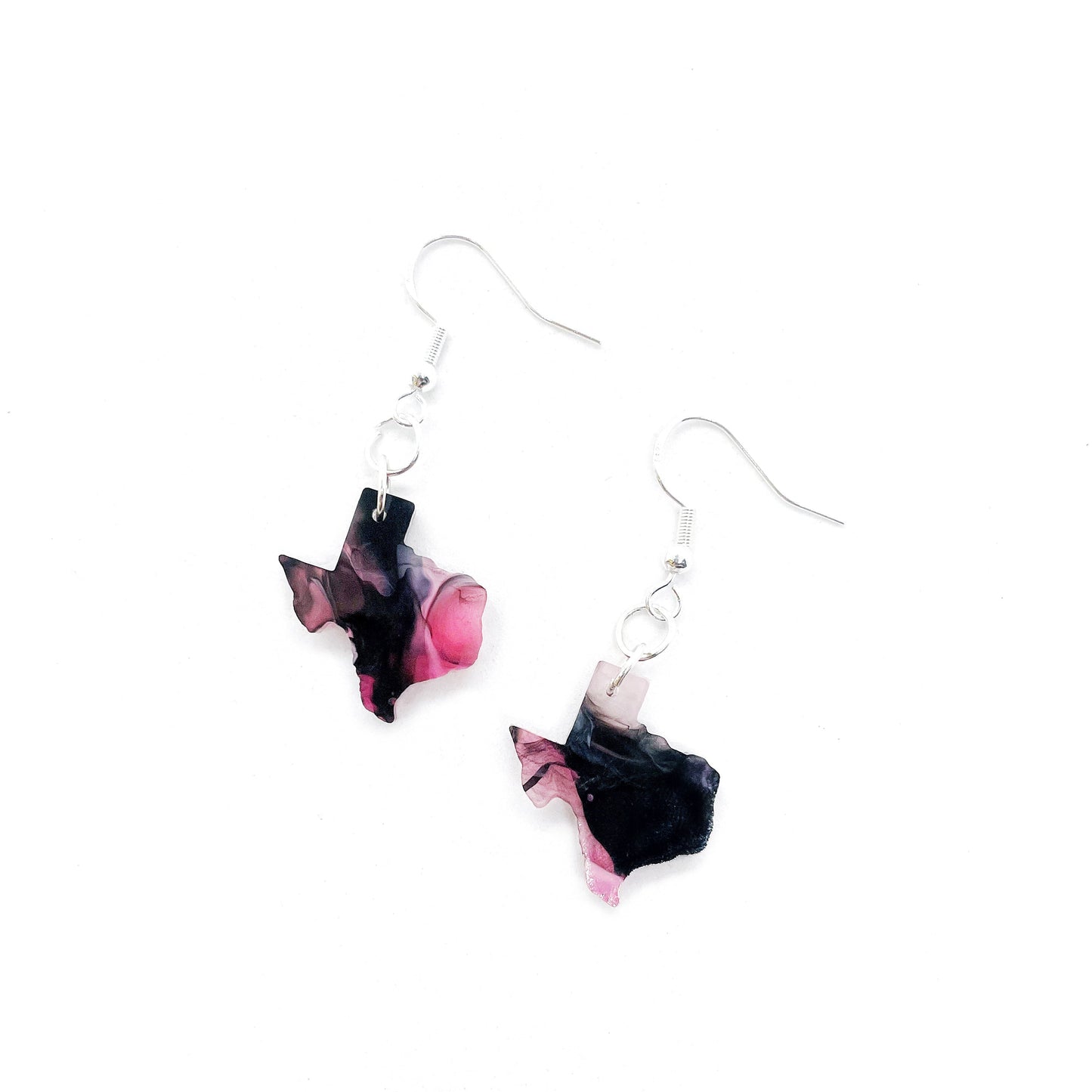 Rose Swirl Acrylic Texas Earrings