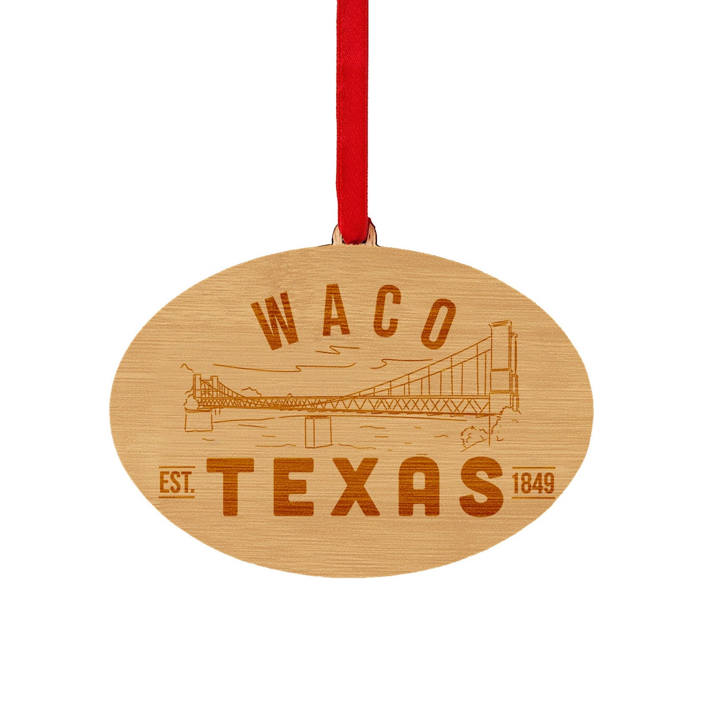 Waco Texas Wooden Ornament