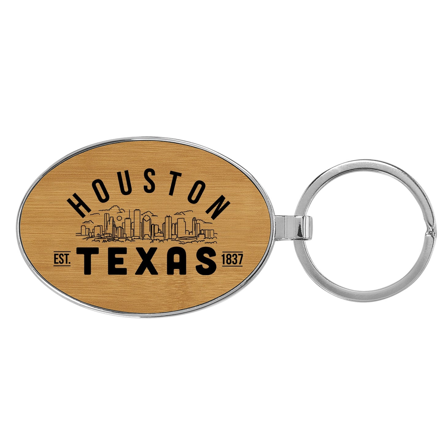 Houston Texas Skyline Keychain