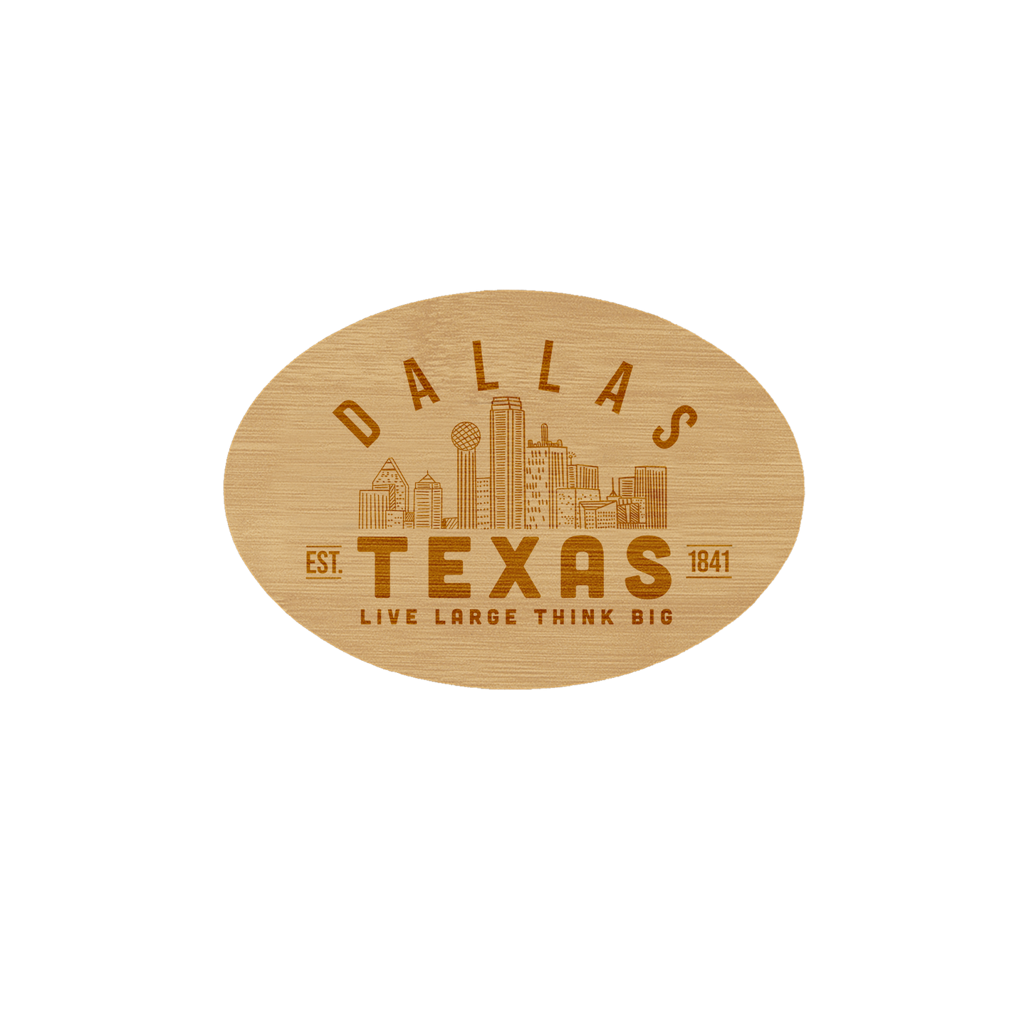 Dallas Texas Wooden Magnet