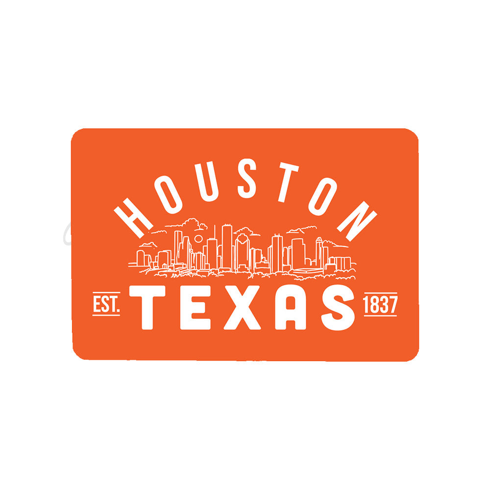 Houston Texas Skyline Aluminum Magnet