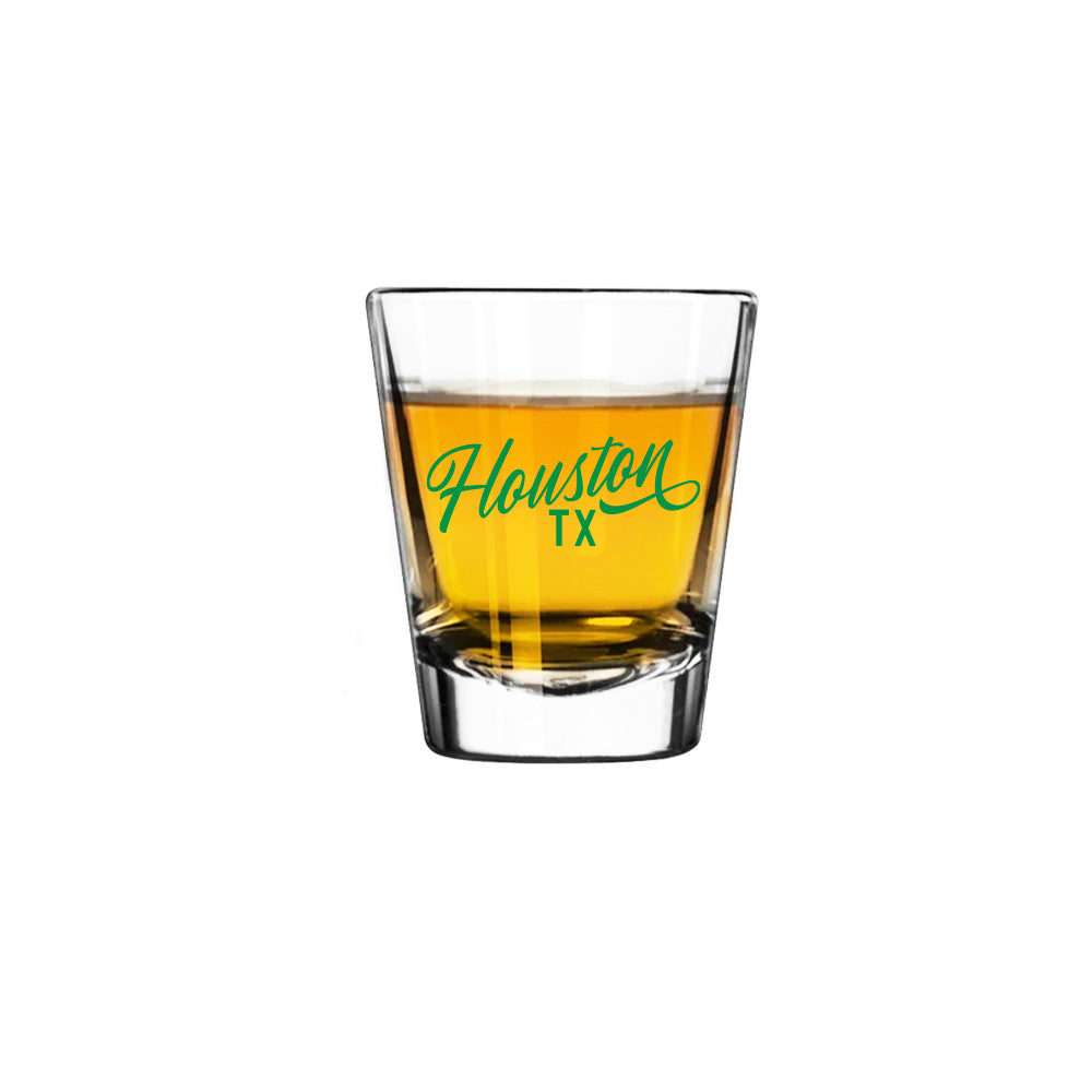 Houston Texas Script Shot Glass