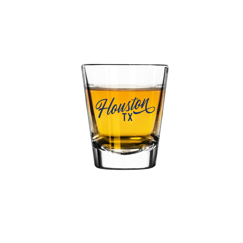 Houston Texas Script Shot Glass