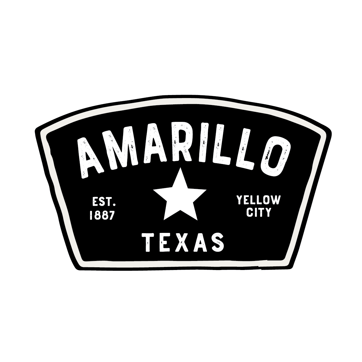 Amarillo Texas Decal - Badge