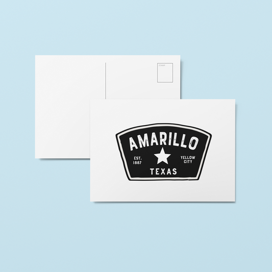 Amarillo Texas Postcard - Badge