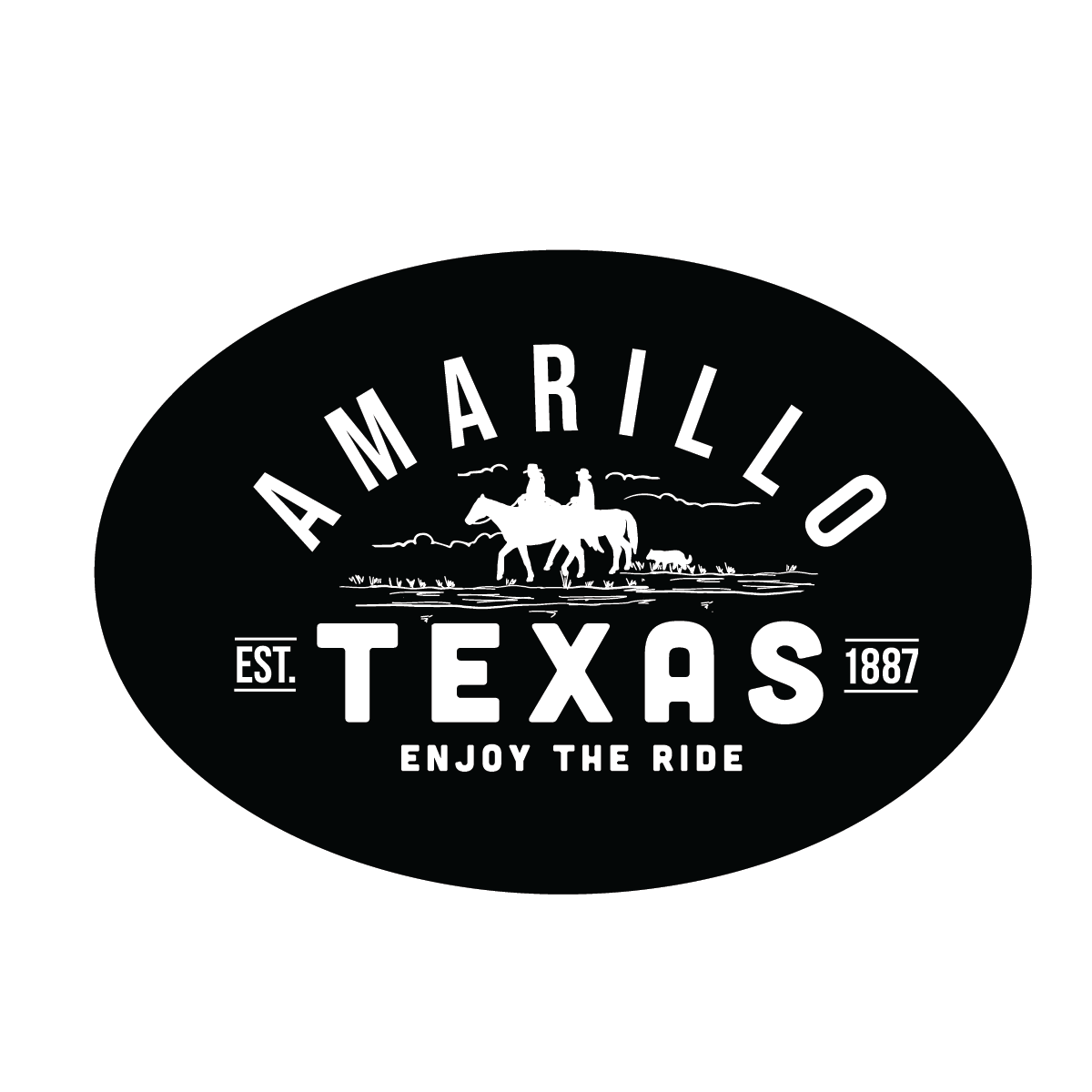 Amarillo Texas Decal - Enjoy the Ride