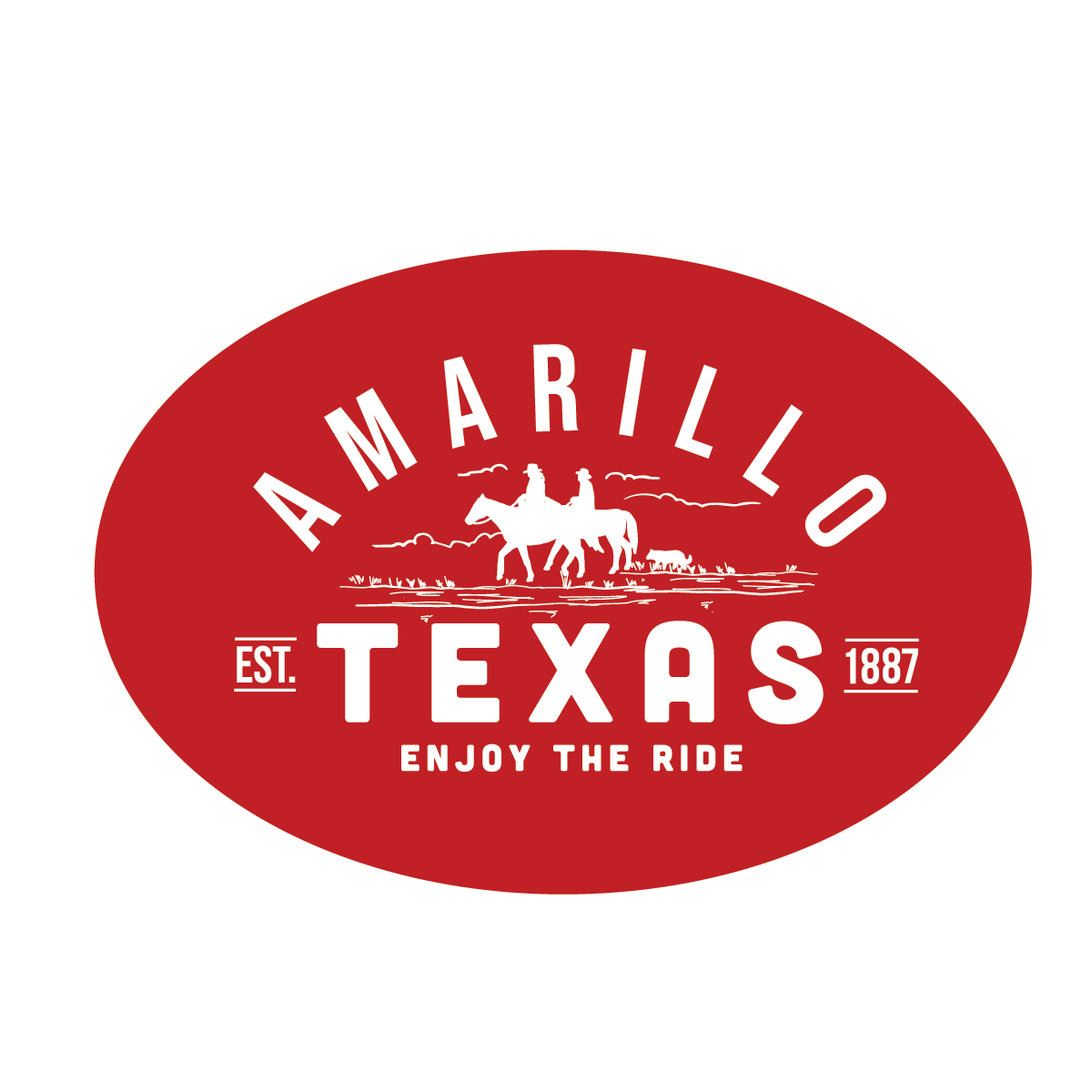 Amarillo Texas Decal - Enjoy the Ride