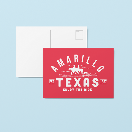 Amarillo Texas Postcard - Enjoy the Ride