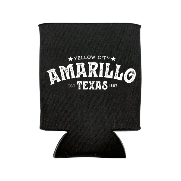 Amarillo Texas Can Cooler - Yellow City