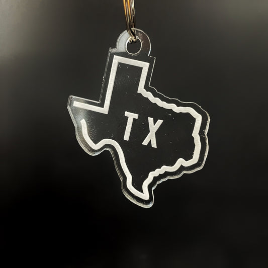 TX State Acrylic Keychain - 2in