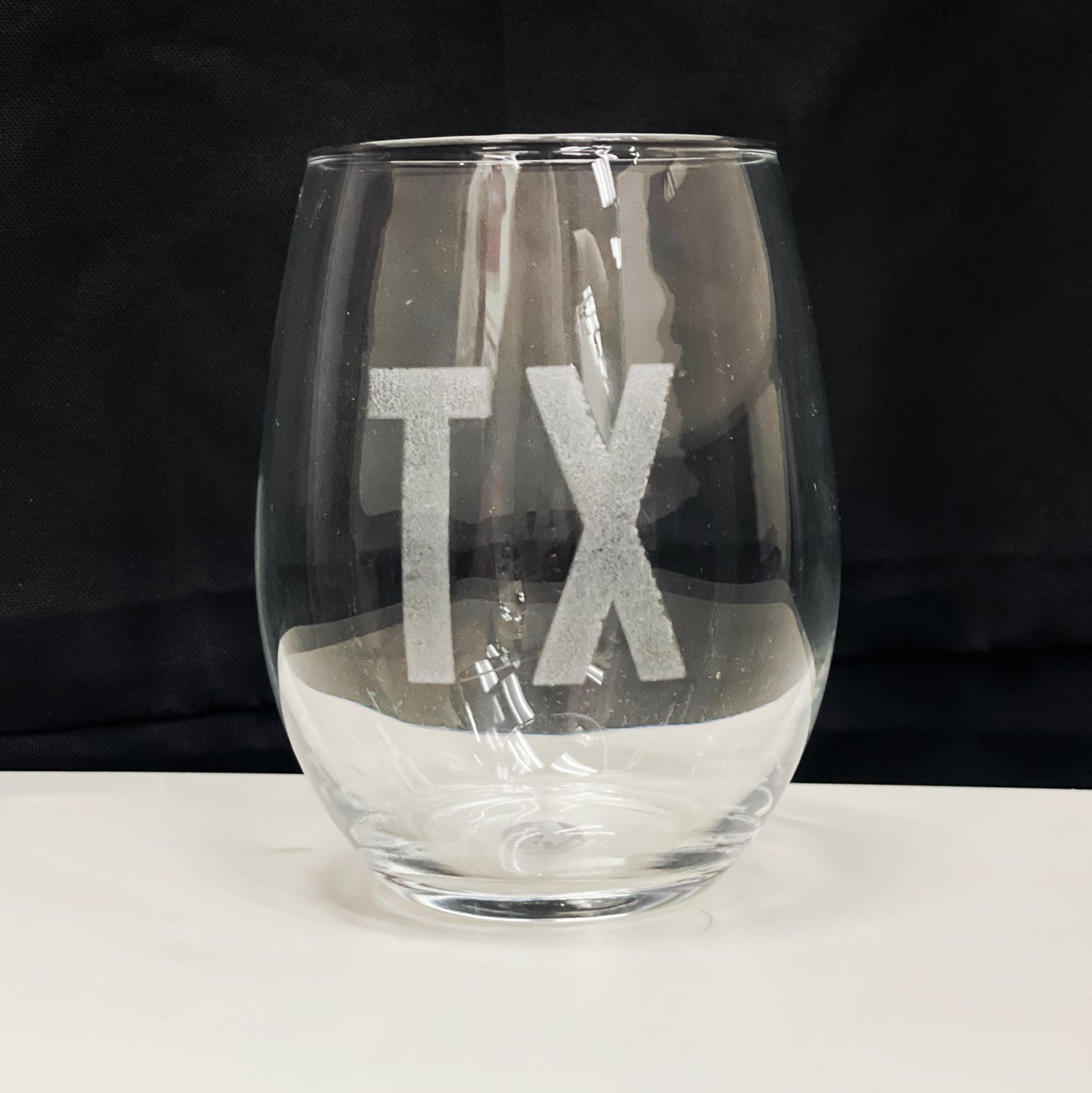 Stemless Texas Wine Glass