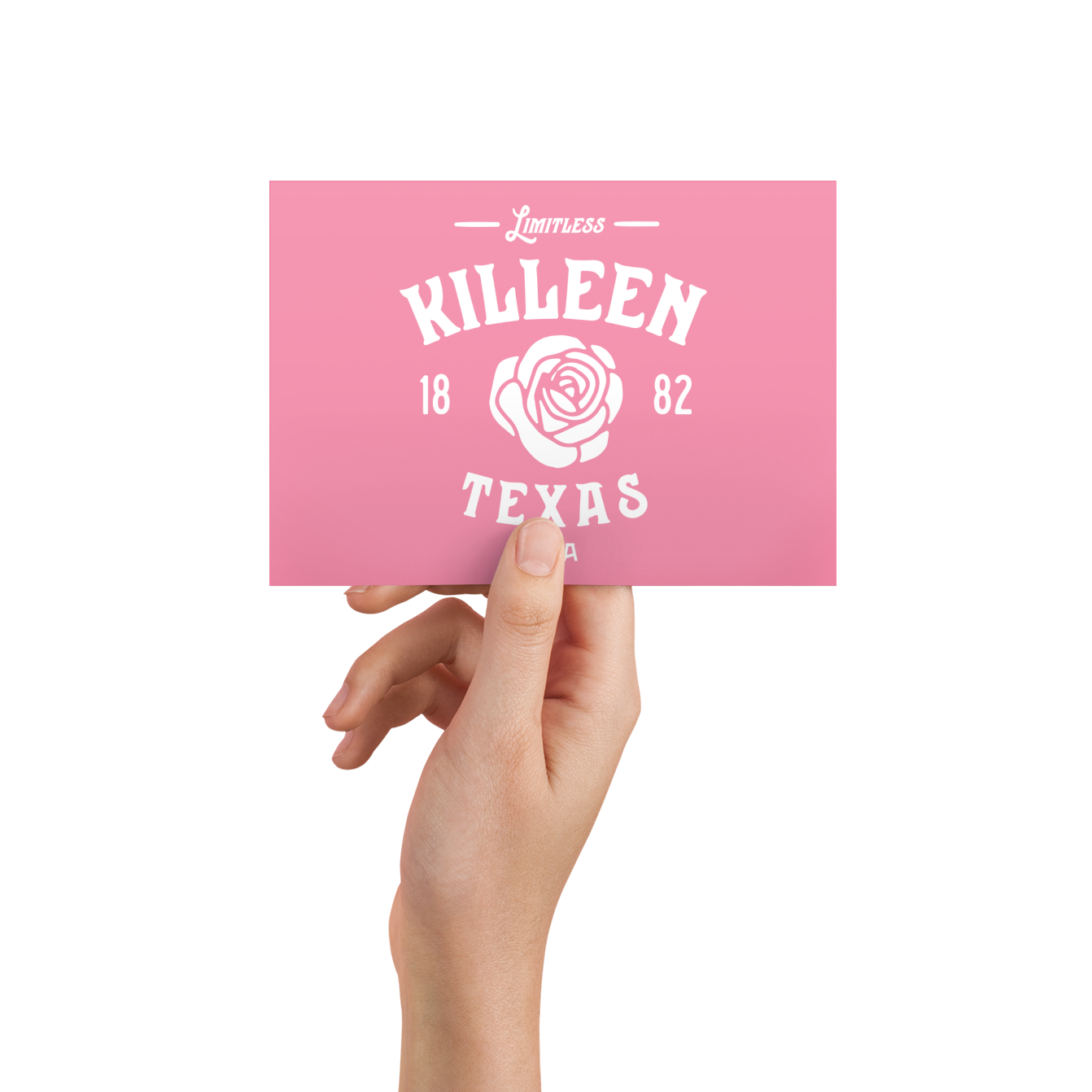 Killeen Texas Postcard - Rose