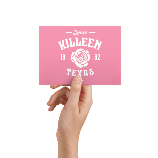 Killeen Texas Postcard - Rose