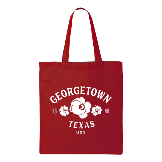 Georgetown Texas Tote Bag - Poppies