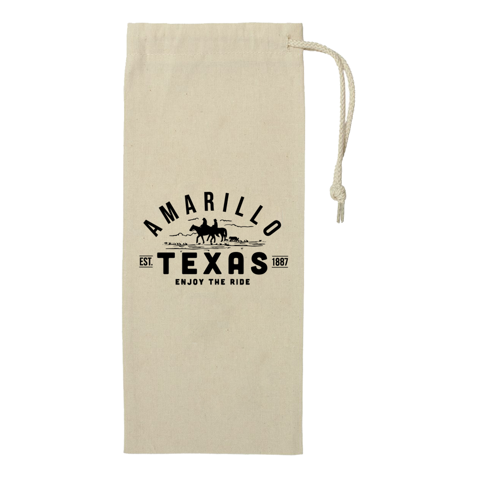 Amarillo Drawstring Wine Bag