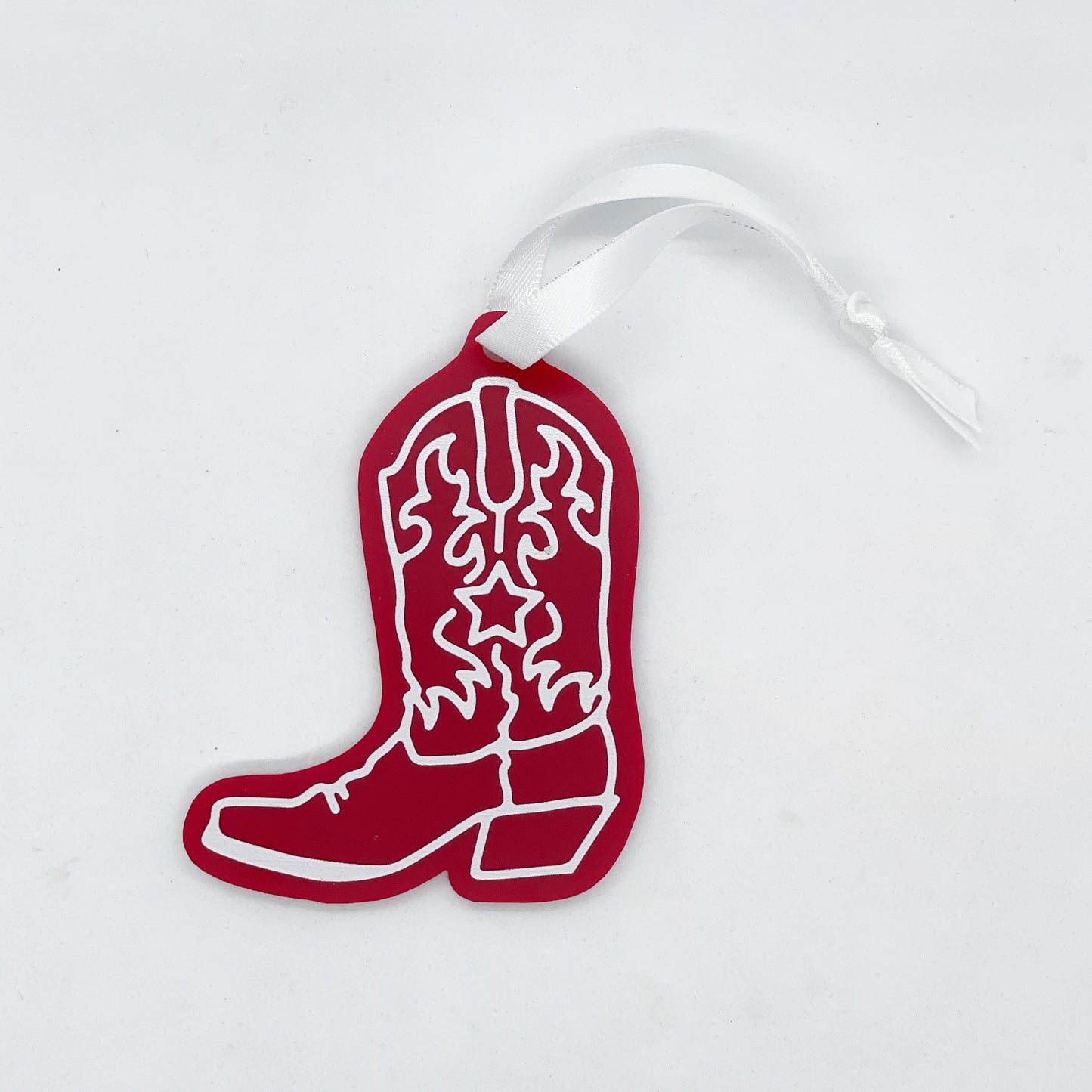Western Boot Acrylic Ornament
