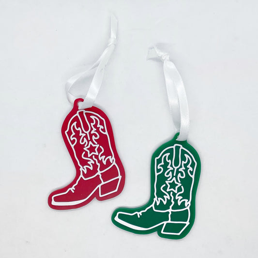 Western Boot Acrylic Ornament