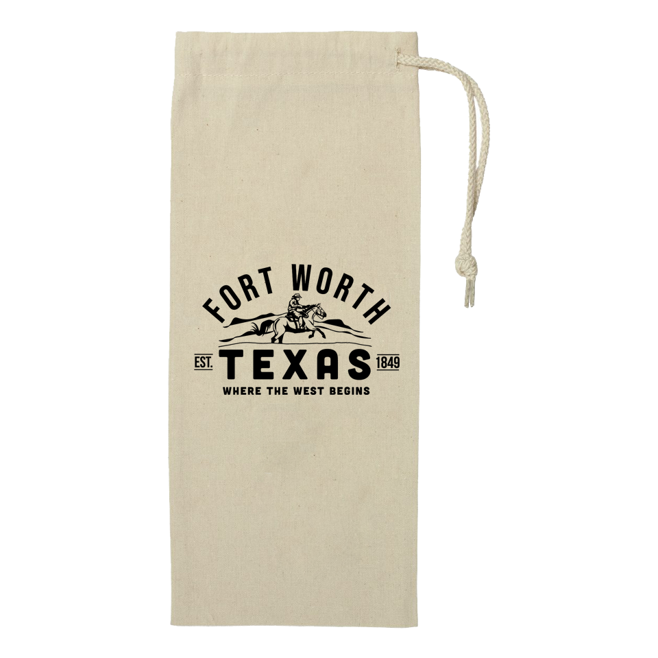 Fort Worth Drawstring Wine Bag