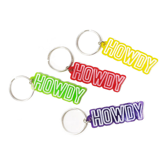 Bold Howdy Acrylic Keychain