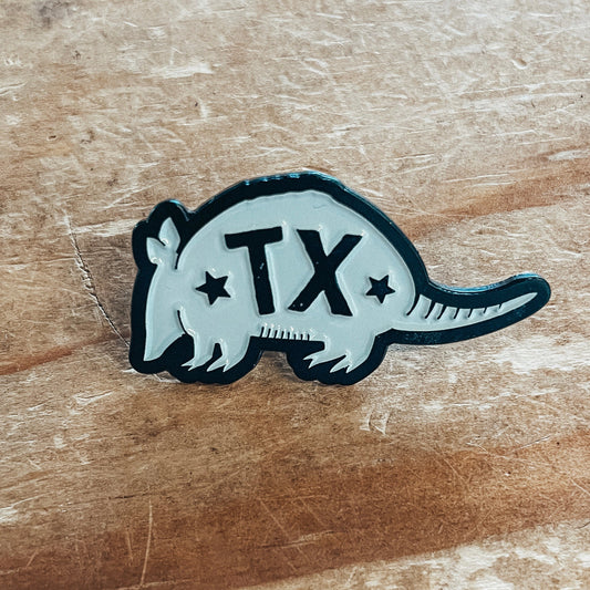 Texas Armadillo Enamel Pin