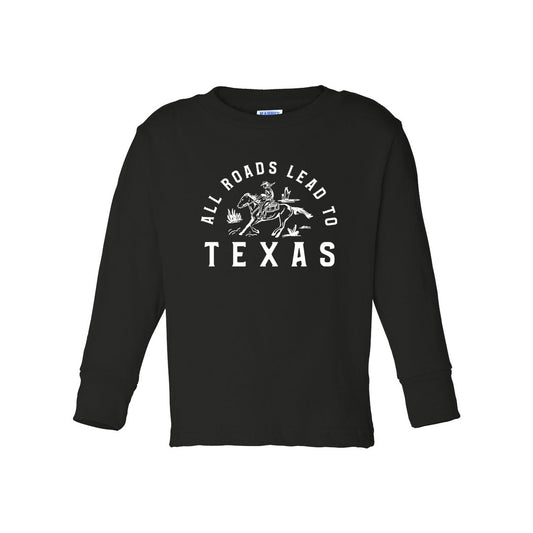 Youth All Roads Lead To Texas Long Sleeve Tee