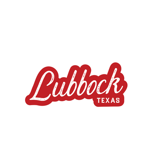 Lubbock Texas Decal - Script