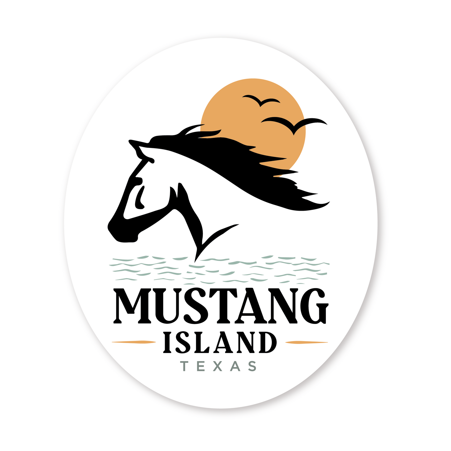 Mustang Island Decal