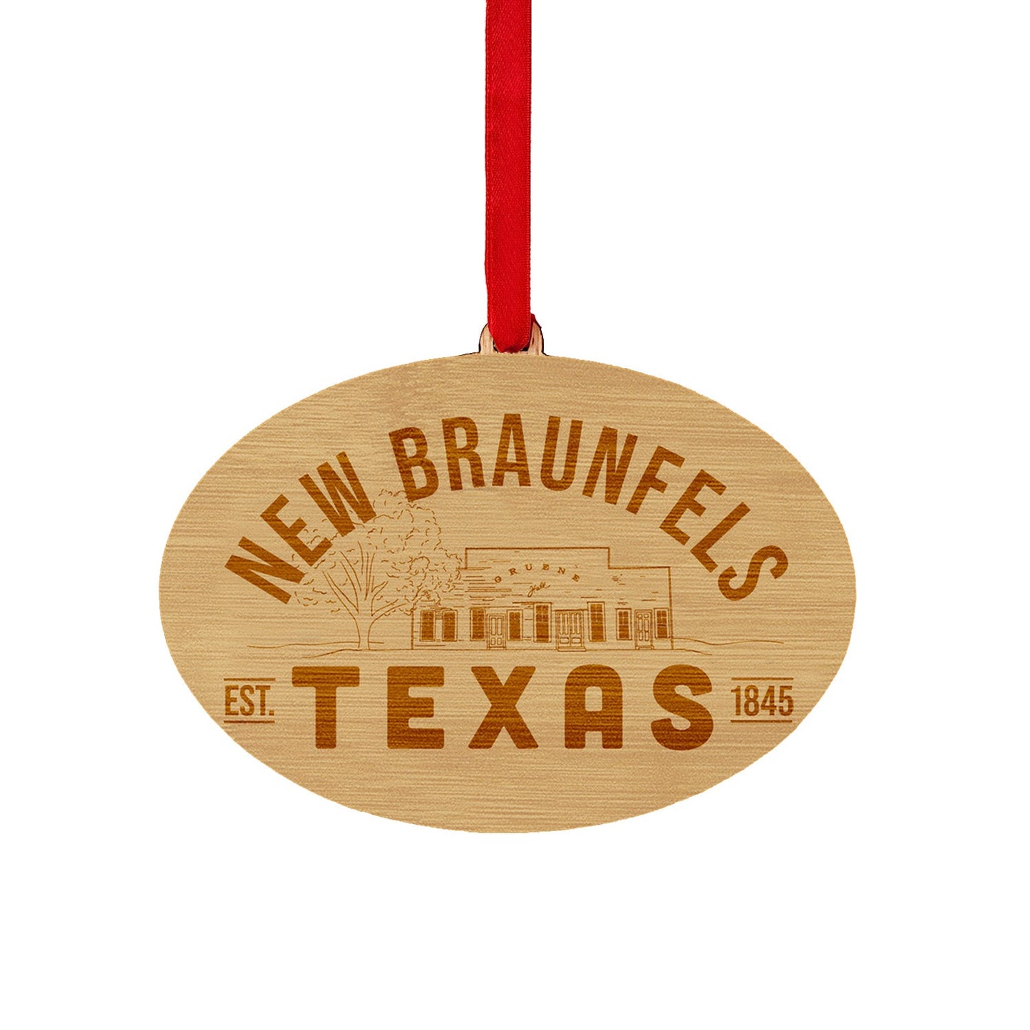 New Braunfels Wooden Ornament