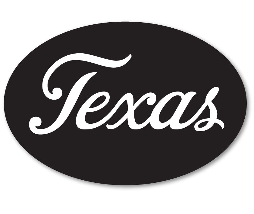 Texas Script Letters Texas Script Decal – Made in Texas Co. Wholesale