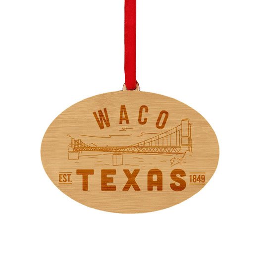 Waco Texas Wooden Ornament