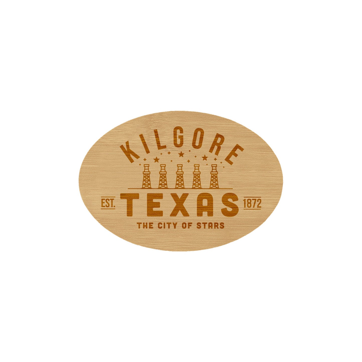 Kilgore Texas Wooden Magnet