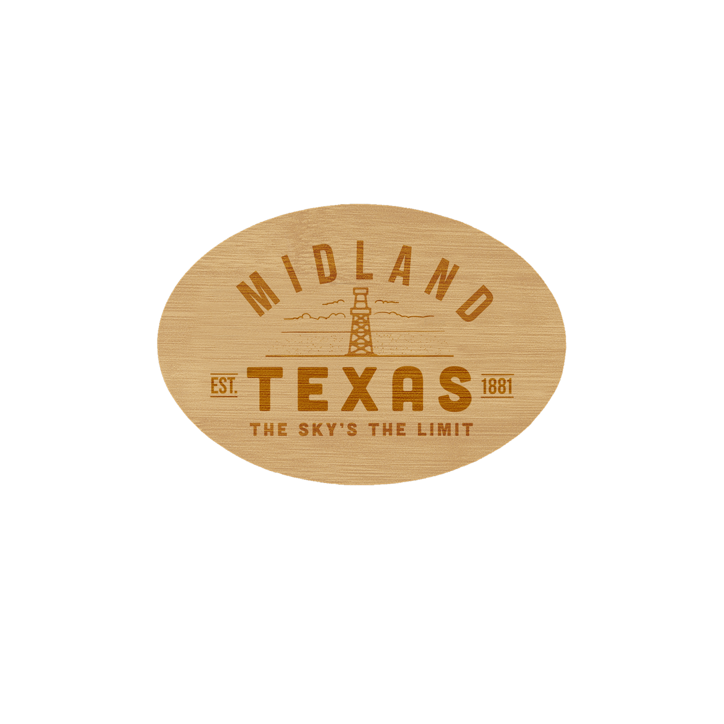 Midland Texas Wooden Magnet