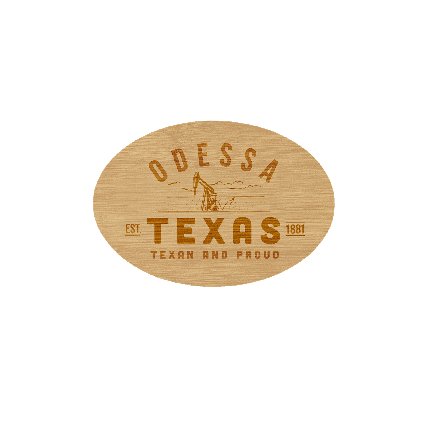 Odessa Texas Wooden Magnet