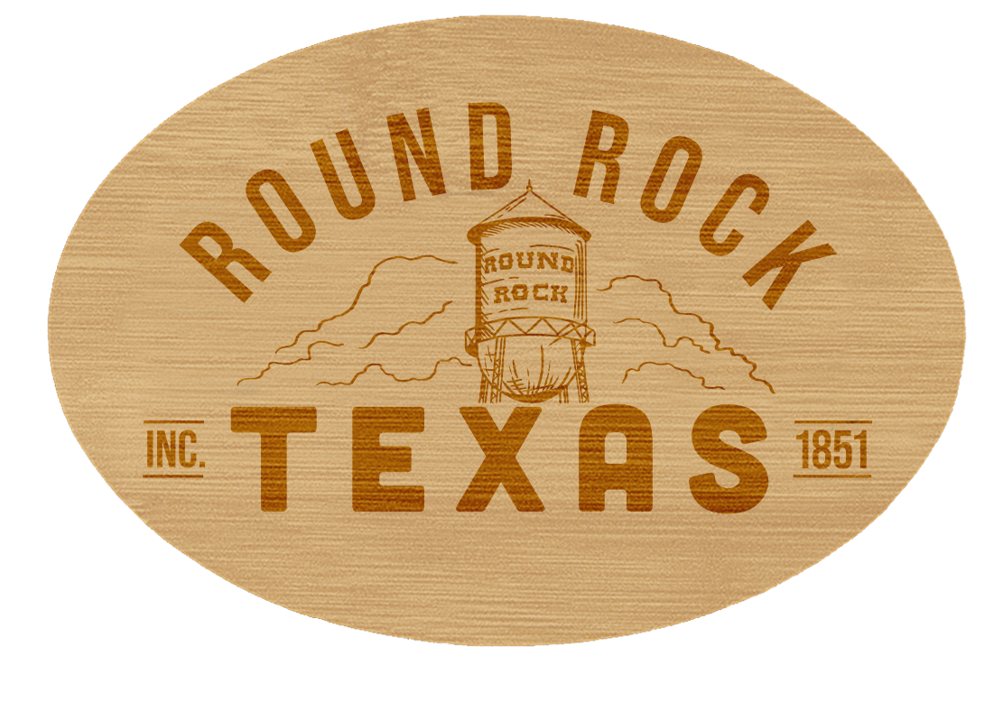 Round Rock Texas Wooden Magnet