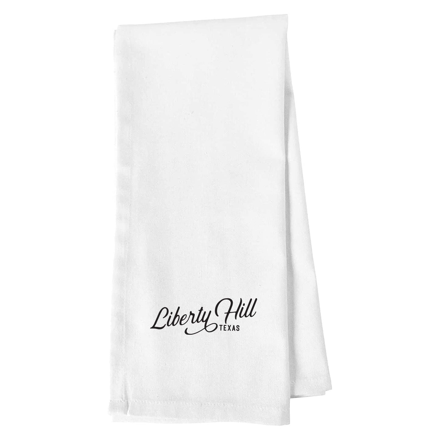 Liberty Hill Texas Dish Towel - Script